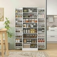 thumbnail image 6 of Spaco 65" Kitchen Cabinet, Kitchen Pantry Cabinet with 4 Doors and 16 Door Shelves, Storage Cabinet for Indoor as Dining Room, White, 6 of 11