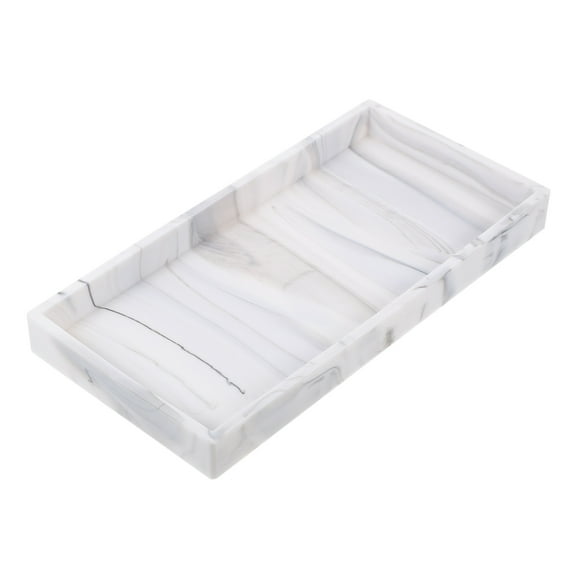 HOMEMAXS Bathroom Vanity Tray Bathroom Tray Countertop Toiletries Tray Silicone Soap Dispenser Tray