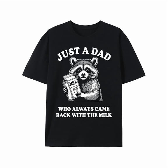 100% Cotton Funny Raccoon Graphic Dad T-Shirt - Comfortable Cotton Fabric, Humorous Father's Day Gift, Cool Husband Shirt with Relaxed Fit - Men's Casual Clothing Golf Gift T-Shirt For Men and Women