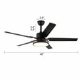 thumbnail image 2 of Miumaeov 48'' Modern Ceiling Fan Light 3 Colors LED Chandelier Lamp with Remote Control Silent Motor, 2 of 16