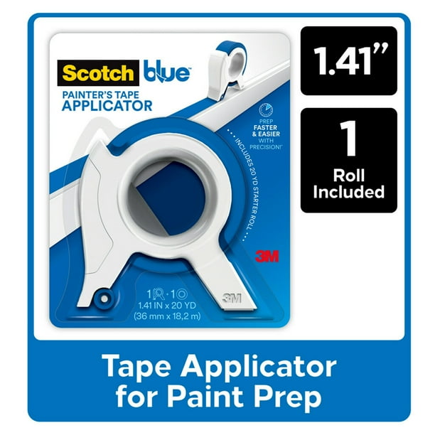 Scotch Painter's Tape Applicator, White, Includes 1.41 in x 20 Yds Blue