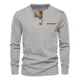 thumbnail image 1 of Camisa Henley De Pana De Casual, Playera Delgada De Manga La, 1 of 8
