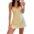 thumbnail image 2 of Wrrkayly Women Dresses, Sleeveless Off Shoulder Pleated Casual Party Spring Summer Sling Dress, 2 of 8