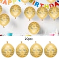 thumbnail image 3 of Globo De Cumpleaños Fiesta Globo Inflado Globo 20 Piezas Globo De Látex Con Patrón De Palabras En Inglés Para Fiesta De Cumpleaños Aniversario Decorategolden ANGGREK dorado, 3 of 8