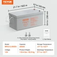 thumbnail image 2 of VEVOR Rechargeable AGM Marine Battery, 12V 200 AH, Designed for RV Solar Marine Off-Grid Use, UPS Backup, with a Self-Discharge Rate, 1400A Current, 2 of 9