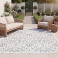 thumbnail image 4 of SAFAVIEH Cabana Henrika Ivory/Grey 2'2"X9' Runner Indoor/Outdoor Area Rug Ivory/Grey, 5'5" x 7'7", 4 of 12