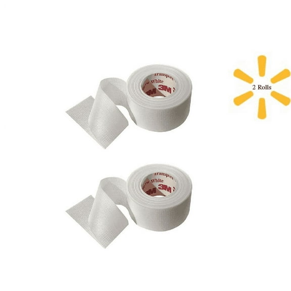 3M Medical Tape Transpore Porous Plastic 3 Inch X 10 Yard Transparent, 2 Rolls -1527-3