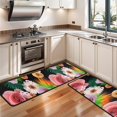 thumbnail image 3 of Kitchen Rugs Sets Of 2,Pioneer Flower Floral Print Pattern Anti Fatigue Kitchen Mat Rugs Non Slip Washable,Decorative Kitchen Floor Mats for Kitchen,Sink,Laundry,17"x47"+17"x47", 3 of 5