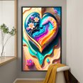 thumbnail image 1 of Cuadros Decorativos 5D bricolaje taladro redondo completo diamante pintura amor decoración del hogar arte artesanal (A7573) Wdftyju de costura negro 4 estilos, 1 of 7