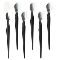 6pcs Eyebrow Razor for Women Facial Razor Stainless Steel Eyebrow Trimmer with Small Eyebrow Comb Black
