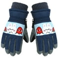 thumbnail image 6 of Surpdew Winter Gloves For Kids Waterproof Boys Snow Ski Gloves Girls Warm Windproof Mittens For Children Outdoor Navy 3-6 Years Old, 6 of 9