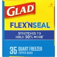 thumbnail image 6 of Glad FLEX'NSEAL Zipper Freezer Storage Quart Bags, 35 Count, 6 of 16