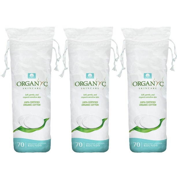 Cotton Rounds, 100% algodón orgánico, biodegradable, 210 quilates