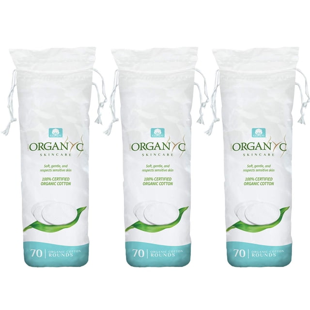 Cotton Rounds, 100% algodón orgánico, biodegradable, 210 quilates