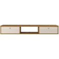 thumbnail image 1 of Liberty Wood 63" Floating Office Desk Cinnamon & Cream Off White Engineered Wood, 1 of 9