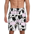 thumbnail image 1 of Fotbe Cute Animal with Cow Pantalones Cortos de Pijama para Hombre, Ropa de Dormir, Pantalones de Pijama Cortos para Hombre-3X-Large, 1 of 6
