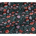 thumbnail image 4 of oneOone Cotton Jersey Black Fabric Leaves & Flower Floral Sewing Material Print Fabric By The Yard 58 Inch Wide, 4 of 4