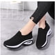 thumbnail image 4 of Los zapatos corrientes elásticos amortiguadores del amortiguador de aire de las mujeres ocasionales que vuelan los zapatos respirables tejidos de los deportes, 4 of 4