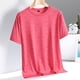 thumbnail image 1 of Tops para hombre, blusas y camisas de cuello redondo y manga corta para hombre, camiseta deportiva informal de manga corta con cuello redondo transpirable de seda de hielo para hombre, blusa para homb, 1 of 8