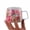 Pink, variant on Double Wall Glass Cup 200ml Clear Flowers Pattern Milk Tea Coffee Mug with Handle Gifts Friends Home Water Cup Drinking Glasses
