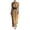 Khaki, variant on Women Long Sleeve Wrap Dress V Neck Maxi Dress for Autumn Winter Office Daily Casual