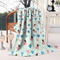 thumbnail image 3 of Green Cow Heart Cup Pattern Blanket,Comfortable Soft Lamb Wool Throw Blanket,All Season,Warm Lightweight Blankets for Sofa Bed Couch Living Room Chair,50"x60", 3 of 4