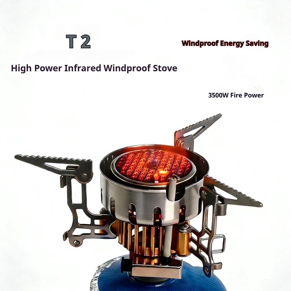 M altemura 3500W Outdoor Portable T2 Infrared Windproof Energy - Saving High - Altitude Gas Stove for Camping, Picnicking, Mountaineering and Hiking