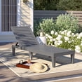 thumbnail image 2 of Gymax Patiojoy 2 Pcs Chaise Longue Fauteuil Inclinable Résistant aux Intempéries Réglable Extérieur Gris, 2 of 10
