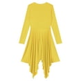 thumbnail image 6 of Zaldita Women's Long Sleeve Asymmetrical Praise Dance Church Worship Lyrical Dancewear Yellow XL, 6 of 7