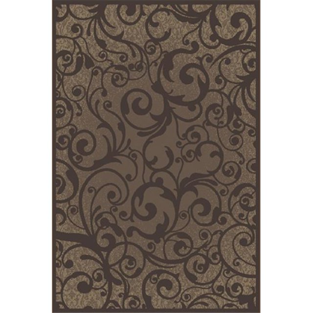 Radici 1845-0044-BROWN Tapis Rond Contemporain de Turquie - 5 Pi. 3 Po.