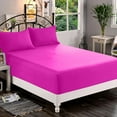 thumbnail image 2 of Extra Deep Pocket Fitted Sheet, Fits 18 In to 24 In Mattress, Single Fitted Sheet Only - Full Hot Pink, 2 of 4