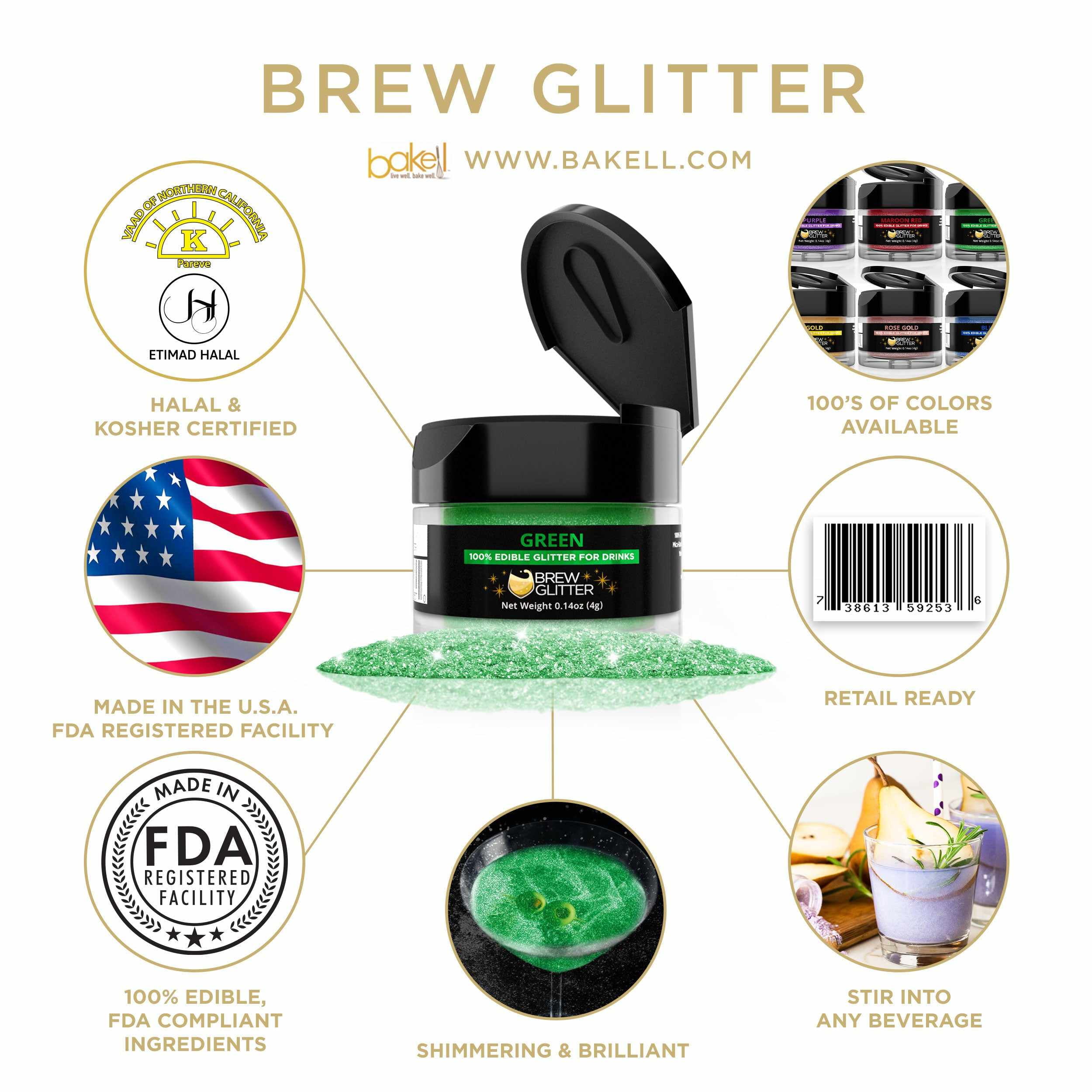Buy Green Brew Glitter, Bulk Sizes, $$36.95 USD