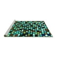 thumbnail image 2 of Ahgly Company Machine Washable Indoor Rectangle Abstract Turquoise Blue Modern Area Rugs, 8' x 10', 2 of 4