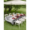 thumbnail image 3 of Outdoor Tablecloth with Umbrella Hole and Zipper, Merry Christmas Rectangle Table Cloth 60x102 Inch Waterproof Tablecloth, Xmas Tree Truck Balls Gifts Grey Wood Picnic Table Cover for Patio Camping, 3 of 7