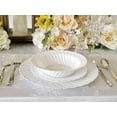 thumbnail image 4 of " OCCASIONS " 40 Pieces Plates Pack, Heavyweight Wedding Party Disposable Plastic Bowls (12oz Soup Bowl, Blossom in White), 4 of 9