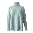 thumbnail image 1 of IROINID Pull à Col Roulé pour Femmes Couleur Unie Confortable Mi-Longueur Manches Longues Automne et Hiver Populaire Pull Tricoté, 1 of 7