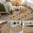 thumbnail image 5 of Brown Cow Skull Round Area Rug 4Ft Washable Circle Rugs for Bedroom Dining Room, Southwestern Vintage Cowboy Boots Burlap Non-Slip Carpet Floor Mats Indoor Outdoor Carpet Runner Aesthetic Home Decor, 5 of 8