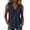 Navy, variant on SuTry Womens Peter Pan Collar Button Down Blouse Vertical Stripe 3/4 Puff Sleeve Lightweight Breathable Casual Business Workwear Tunic Top