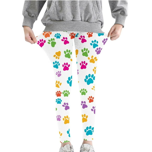 Huvoen Toddler Baby Boy Girl Cotton Linen Joggers Pants Leggings For Girls Soft Comfortable Leggings For Kids In 3-8 Years Ankle Length Girls Printed Leggings Multicolor 7 Years