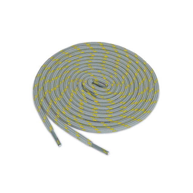 INSPIRE CHIC 3 Paires Lacets Ronds Antidérapants Résistants à l'Usure pour Bottes pour la Randonnée la Marche Chaussures d'Extérieur Gris Pâle Jaune 100cm / 39.37 Pieds