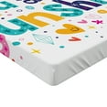 thumbnail image 2 of Ambesonne Cartoon Fitted Sheet, Happy Sun Heart, King Size, Multicolor, 2 of 3