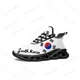 thumbnail image 1 of Zapatillas deportivas planas con la bandera de Corea para hombre y mujer, deportivas de Corea del Sur, de alta calidad, con cordones, de malla, hechas a medida., 1 of 6