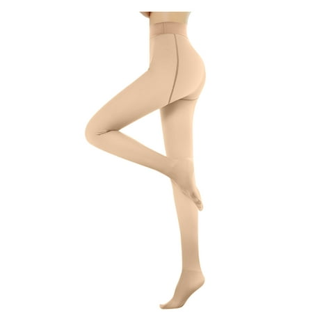 

UDAXB Thermal Tights For Women Fleece Tights Lined Tights Winter Fake Translucent Plush Stockings Panty Trousers Warm Leggings