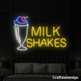 thumbnail image 2 of Craftnamesign Milk Shakes neon Sign for Coffee Shop Drink Store Wall Decor, 2 of 5