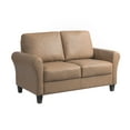thumbnail image 3 of Lifestyle Solutions Alexa Loveseat with Rolled Arms, Brown Fabric, 3 of 8