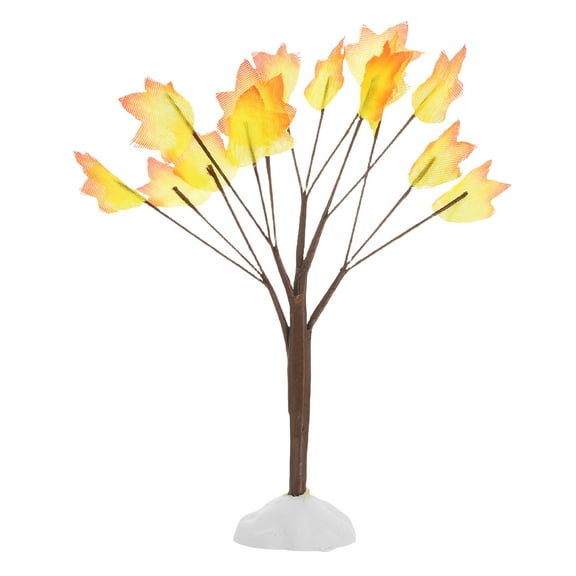 Viveous Artificial Maple Branch Miniature Tree for Diorama Fall Mini Decor Tree for Halloween Village Autumn Themed Model Tree for Crafts and Decorations