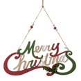 thumbnail image 1 of Mialoley Merry Christmas Welcome Sign Rustic Wooden Sign Wall Art Hanging Decoration for Front Door, 1 of 8