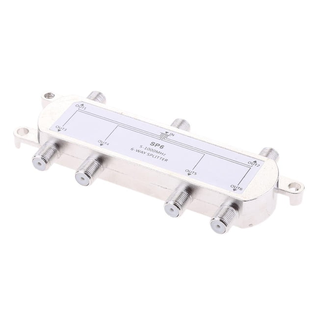 Divisor de televisión por cable Baoblaze 6 vías 5-1000 MHz bidireccional