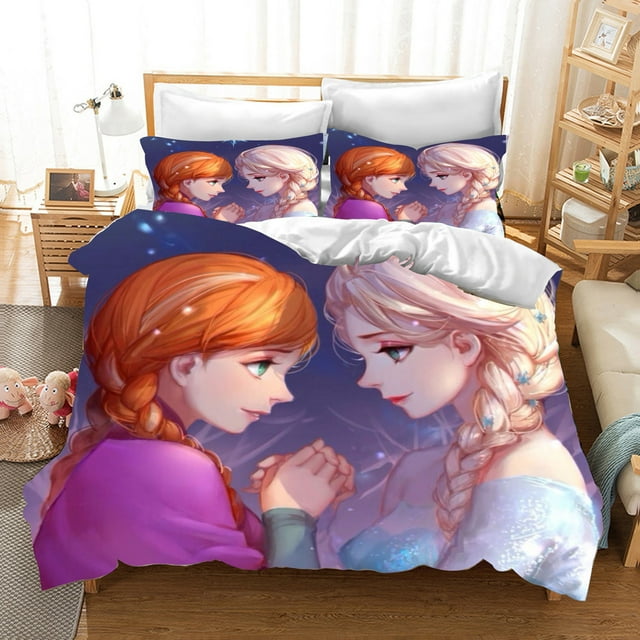 Frozen 3D Children'S Bedding Set Duvet Cover Set kingTwin Size Bedding Sets Universal, Suitable For Children And Adults