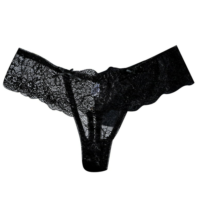 Qxutpo Underwear Women Lace Small Traceless Low Waist T String Pants  Tempting Underpant Panties